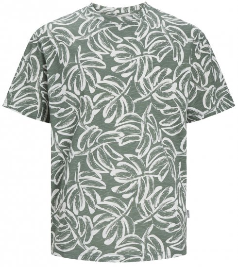 Jack & Jones JORLAFAYETTE AOP T-Shirt Laurel Wreath - T-shirts - T-shirts Homme Grande Taille