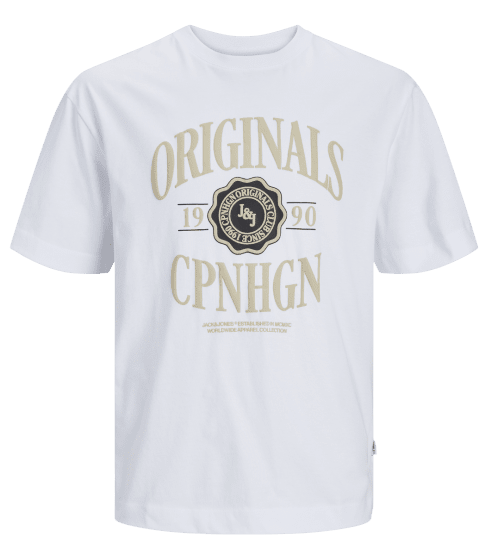 Jack & Jones JORLUCCA BRANDING T-Shirt Bright White - T-shirts - T-shirts Homme Grande Taille