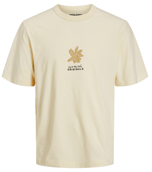 Jack & Jones JOREASTER ACTIVITY T-Shirt Buttercream - T-shirts - T-shirts Homme Grande Taille