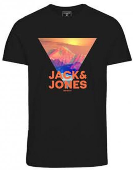 Jack & Jones JCOLOGO PRINT T-Shirt Black - T-shirts - T-shirts Homme Grande Taille