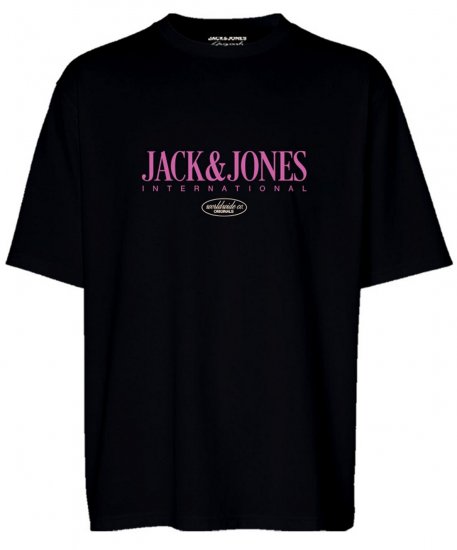 Jack & Jones JORLUCCA T-Shirt Black - T-shirts - T-shirts Homme Grande Taille