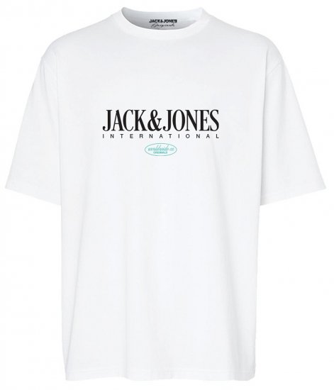 Jack & Jones JORLUCCA T-Shirt Bright White - T-shirts - T-shirts Homme Grande Taille