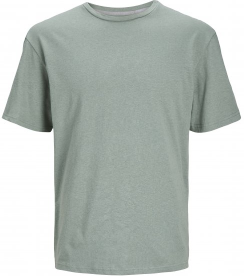 Jack & Jones JPRCC SOFT Linen Blend T-Shirt Lily Pad - T-shirts - T-shirts Homme Grande Taille