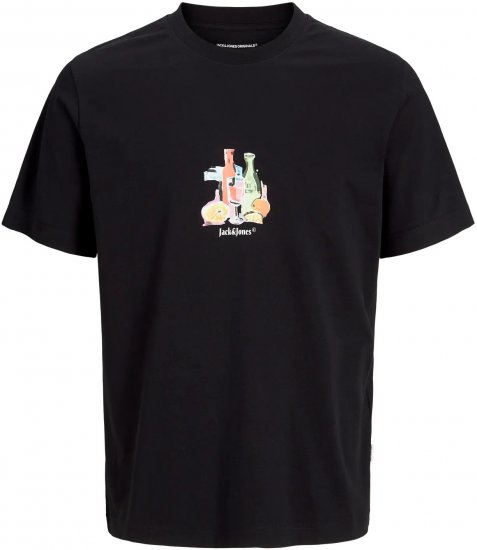 Jack & Jones Varenna Crew Neck T-Shirt Black - T-shirts - T-shirts Homme Grande Taille