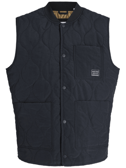 Jack & Jones Hero Liner Quilted Gilet Vest Black - Gilets sans manches - Gilets grandes tailles
