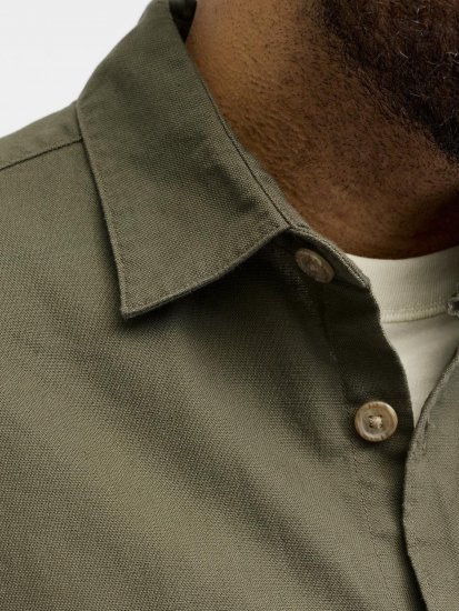 Jack & Jones Tristan Overshirt kaki - Chemises - Chemises Grandes Tailles Hommes