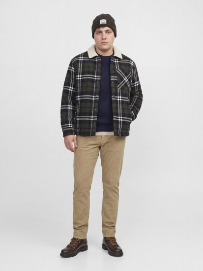 Jack & Jones Zac Teddy Surchemise Vert - Vestes - Vestes Homme Grandes Tailles
