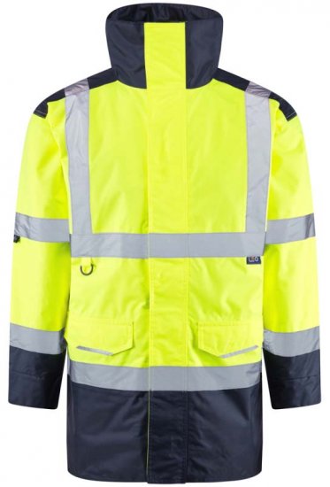 Leo Tawstock Warm Quilted Anorak Hi-Vis Yellow/Navy - Vêtements de travail - Vêtements de travail grandes tailles