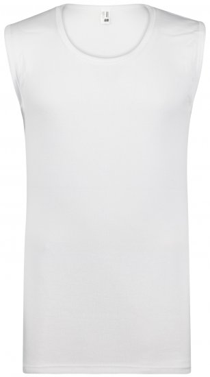 Adamo Royal Fine Ribbed Sleeveless Under-T-shirt White - Sous-vêtements & bain - Sous-vêtements Grande Taille