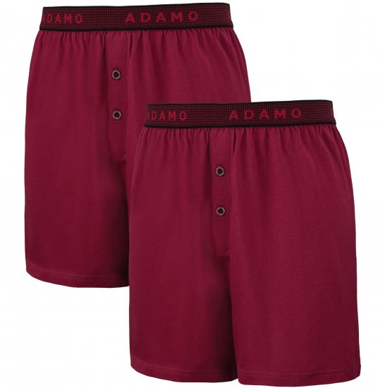 Adamo Jonas Boxershorts Burgundy 2-pack - Sous-vêtements & bain - Sous-vêtements Grande Taille