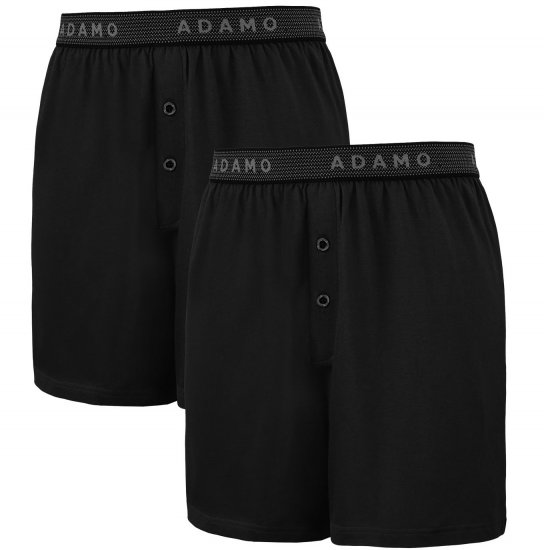 Adamo Jonas Boxershorts Black 2-pack - Sous-vêtements & bain - Sous-vêtements Grande Taille