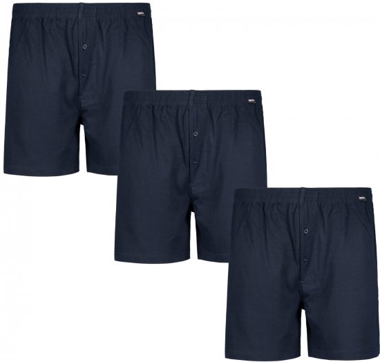 Adamo James Boxershorts 3-pack Navy - Sous-vêtements & bain - Sous-vêtements Grande Taille