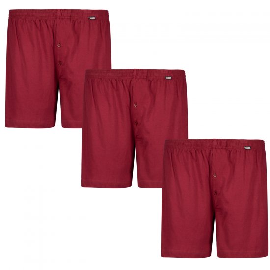Adamo James Boxershorts 3-pack Burgundy - Sous-vêtements & bain - Sous-vêtements Grande Taille
