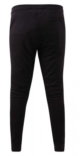 D555 Buckingham Cuffed Jogger With Side Pockets Black Tall Sizes - VÊTEMENTS HOMME MT-6XLT - Vêtements Tall Homme