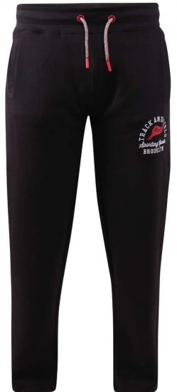  D555 Chilworth Open Hem Jogger Black Tall Sizes - VÊTEMENTS HOMME MT-6XLT - Vêtements Tall Homme