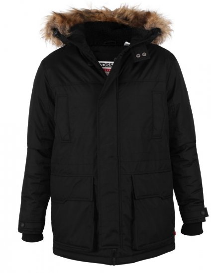 D555 Lovett Parka Black - Vestes - Vestes Homme Grandes Tailles