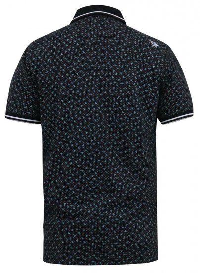 D555 WILSON AO Printed Polo Shirt Black - Polos - Polos homme grande taille