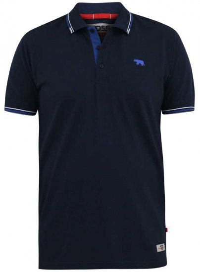 D555 SALFORD 1 Pique Polo Navy - Polos - Polos homme grande taille