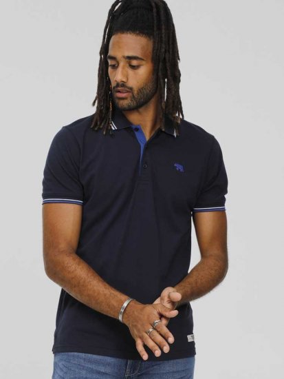 D555 SALFORD 1 Pique Polo Navy - Polos - Polos homme grande taille