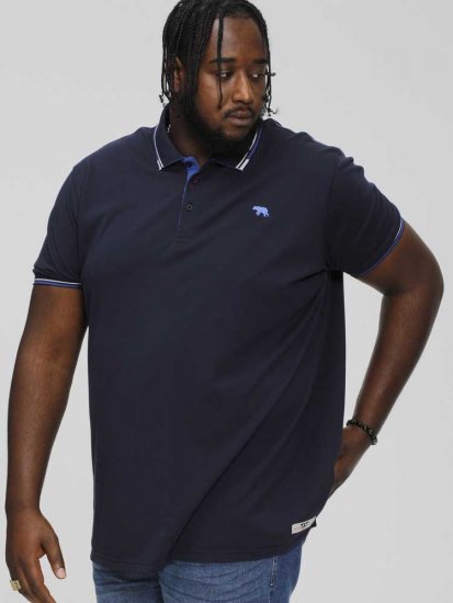 D555 SALFORD 1 Pique Polo Navy - Polos - Polos homme grande taille