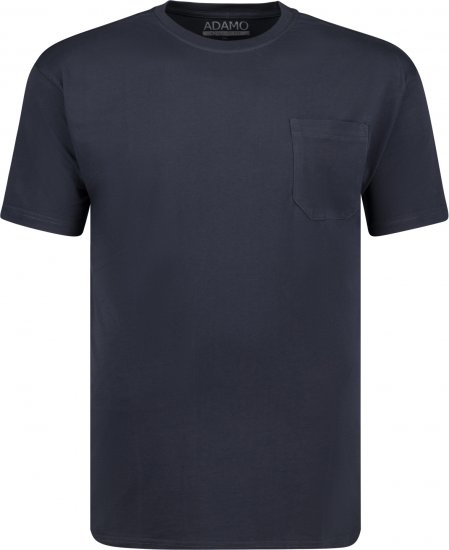 Adamo Kody Regular fit T-shirt with Pocket Navy - T-shirts - T-shirts Homme Grande Taille