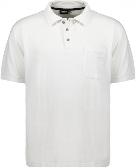 Adamo Klaas Regular fit Polo Shirt with Pocket White - Polos - Polos homme grande taille
