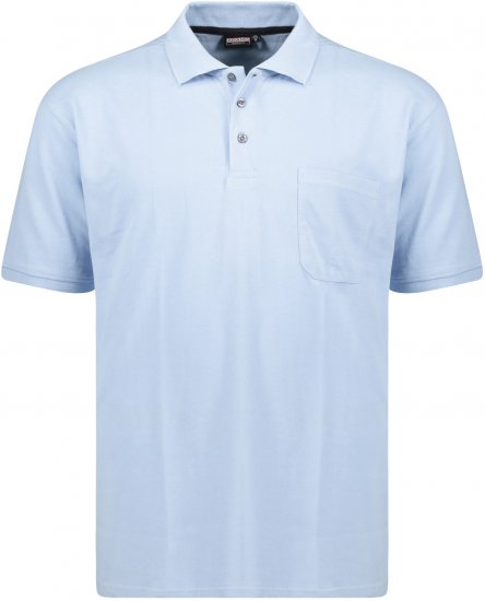 Adamo Klaas Regular fit Polo Shirt with Pocket Light Blue - Polos - Polos homme grande taille