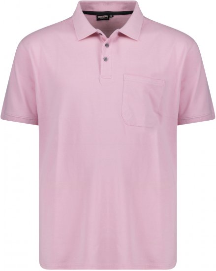 Adamo Klaas Regular fit Polo Shirt with Pocket Pink - Polos - Polos homme grande taille
