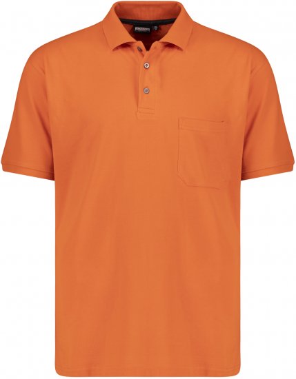 Adamo Klaas Regular fit Polo Shirt with Pocket Orange - Polos - Polos homme grande taille