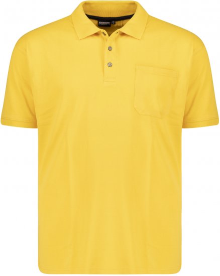 Adamo Klaas Regular fit Polo Shirt with Pocket Yellow - Polos - Polos homme grande taille