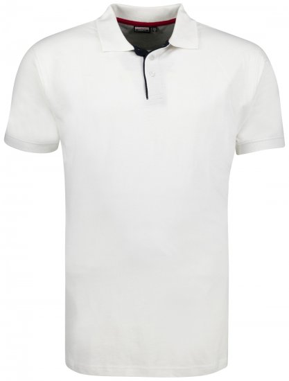 Adamo Pablo Comfort fit Polo Shirt White - Polos - Polos homme grande taille