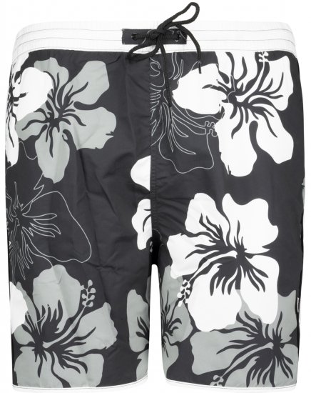 Adamo Elmar Printed Swimshorts Black - Sous-vêtements & bain - Sous-vêtements Grande Taille