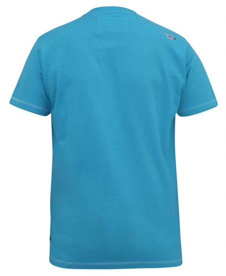 D555 AARON Surfers Paradise Printed Crew Neck T-Shirt Turquoise - T-shirts - T-shirts Homme Grande Taille