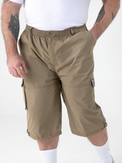 D555 Mason Pantacourt à poches latérales Beige - Shorts - Shorts hommes grande taille