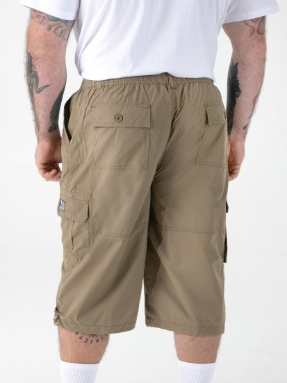 D555 Mason Pantacourt à poches latérales Beige - Shorts - Shorts hommes grande taille