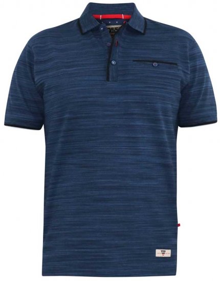 D555 FOXLEY Pique Reno Polo Navy - Polos - Polos homme grande taille
