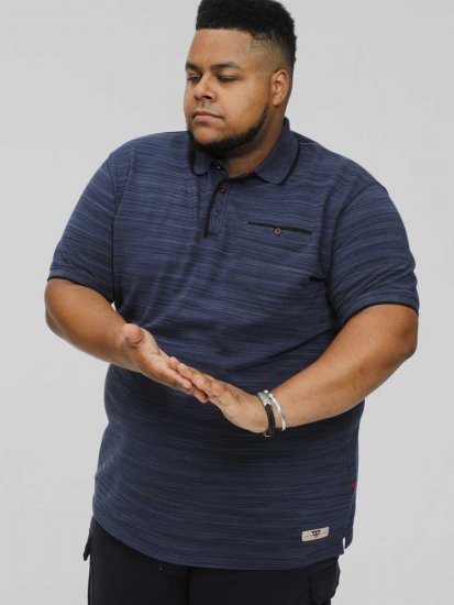 D555 FOXLEY Pique Reno Polo Navy - Polos - Polos homme grande taille