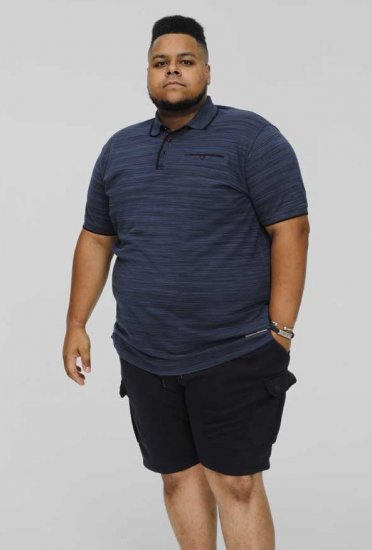 D555 FOXLEY Pique Reno Polo Navy - Polos - Polos homme grande taille