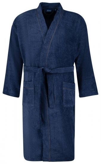 Adamo 149014 Peignoir en velours Bleu marine - Sous-vêtements & bain - Sous-vêtements Grande Taille