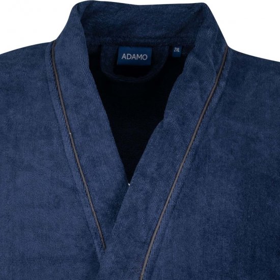 Adamo 149014 Peignoir en velours Bleu marine - Sous-vêtements & bain - Sous-vêtements Grande Taille