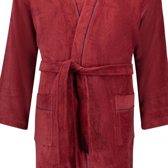 Adamo 149014 Peignoir en velours Bordeaux - Sous-vêtements & bain - Sous-vêtements Grande Taille