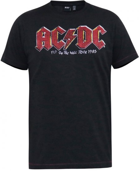 D555 JAILBREAK Official Ac/Dc Printed T-Shirt With Front And Back Print - Black - T-shirts - T-shirts Homme Grande Taille
