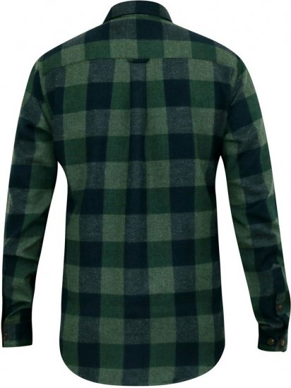 D555 GARFIELD Check Overshirt With Two Patch Pockets & Button Down Collar Navy - Chemises - Chemises Grandes Tailles Hommes