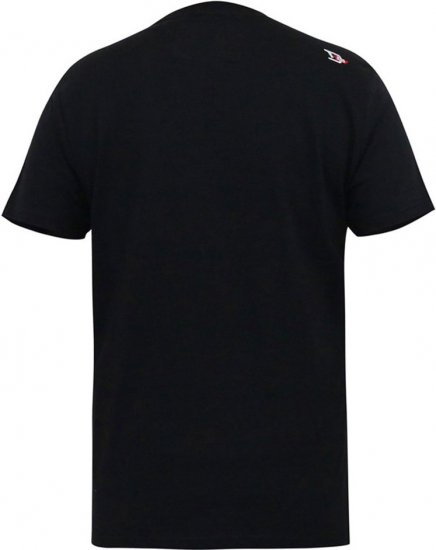 D555 MALCOM Snake And Roses Printed Crew Neck T-Shirt Black - T-shirts - T-shirts Homme Grande Taille