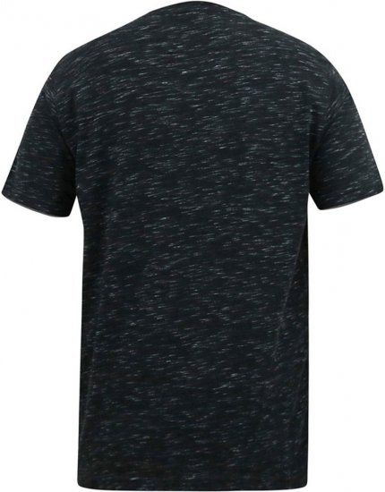 D555 ORSTON Reno Fabric Crew Neck T-Shirt With Chest Embroidery Black Reno - T-shirts - T-shirts Homme Grande Taille