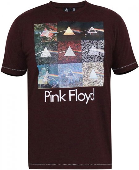 D555 DIVISION Official Pink Floyd Printed T-Shirt Burgundy - T-shirts - T-shirts Homme Grande Taille