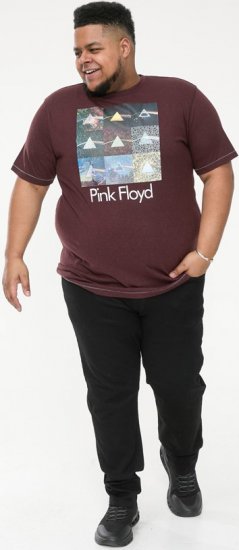 D555 DIVISION Official Pink Floyd Printed T-Shirt Burgundy - T-shirts - T-shirts Homme Grande Taille