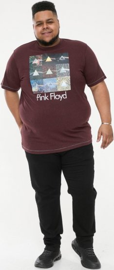 D555 DIVISION Official Pink Floyd Printed T-Shirt Burgundy - T-shirts - T-shirts Homme Grande Taille