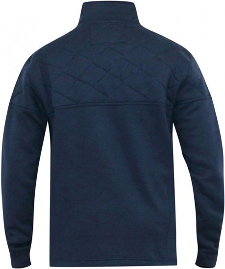 D555 SWANN Quarter Neck Sweatshirt With Quilted Top Panel Navy - Sweatshirts & hoodies - Sweatshirts/Hoodies grande taille homme