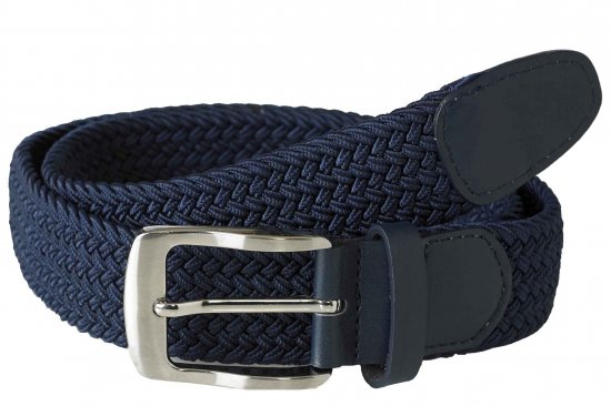 D555 Dani Braided Belt Navy - Ceintures - Ceintures grandes tailles pour hommes